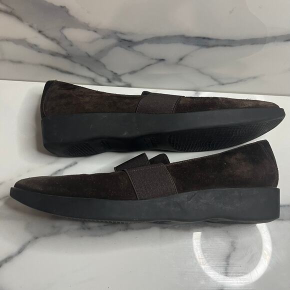 Stuart Weitzman | FLAW Women's Brown Suede Slip On Wedge Comfort Loafers Sz 11 - Picture 7 of 8